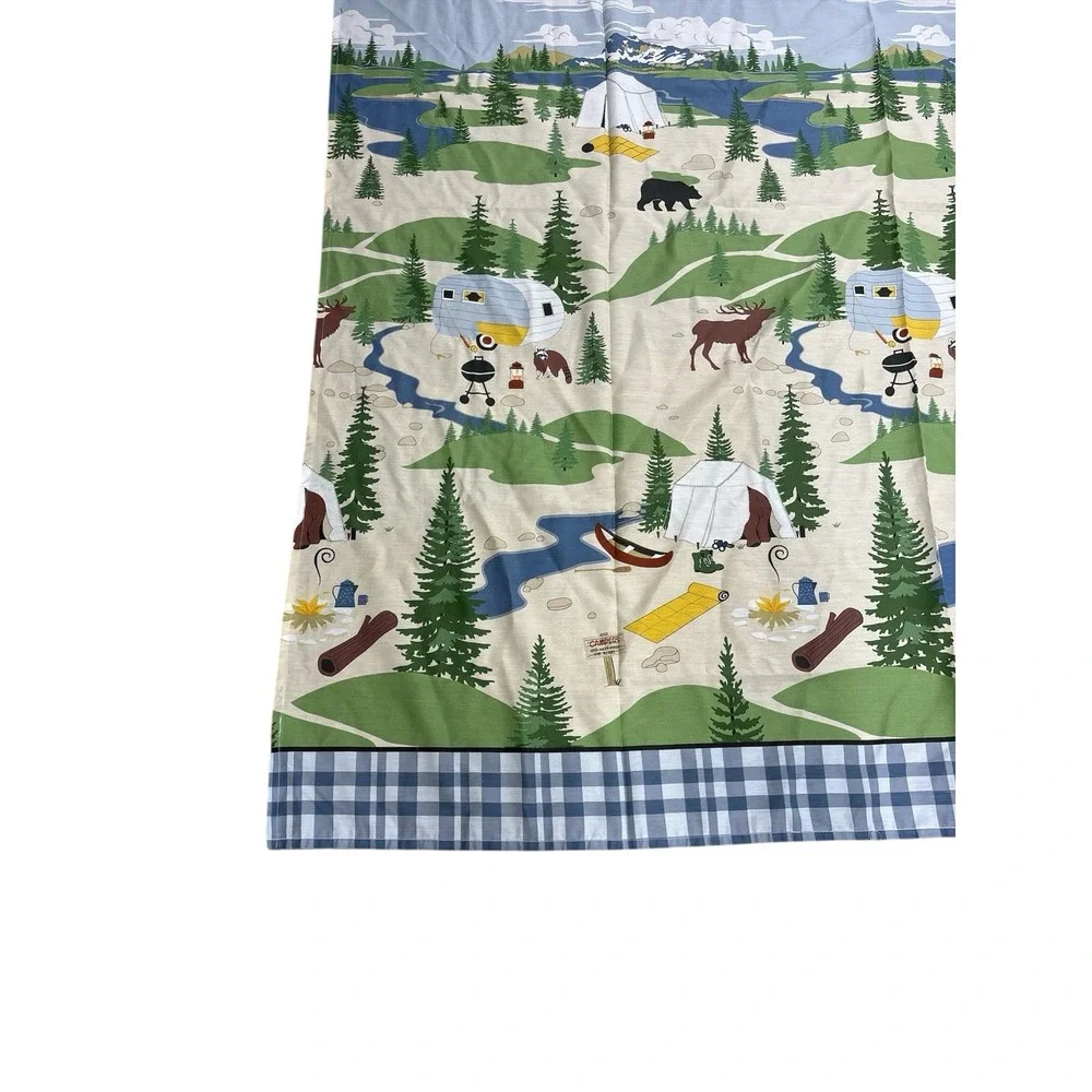 Camping Shower Curtain Camper Cabin Lake House Matching‎ Hooks  72